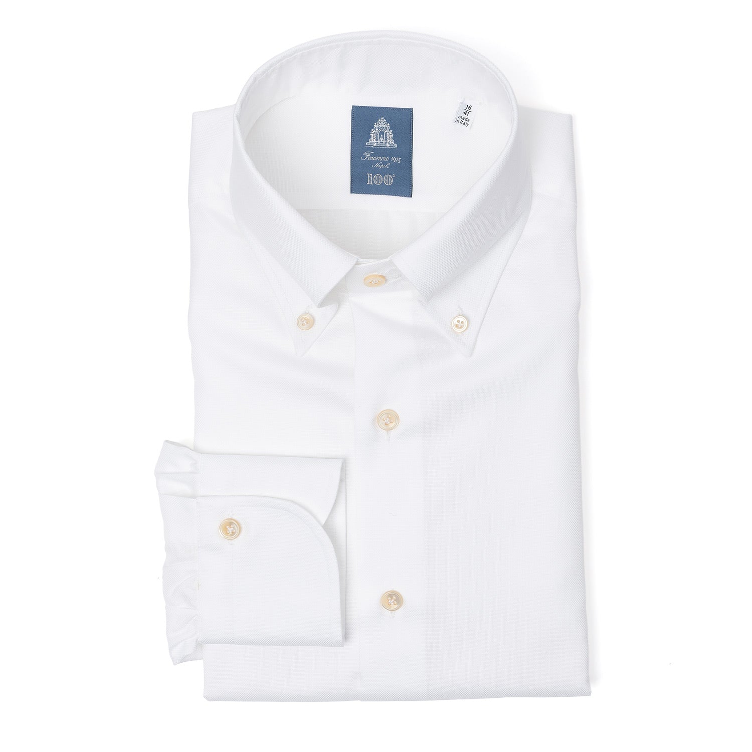 Hand-Sewn Shirt "Oxford Reale" made from pure Cotton - Collo Lucio